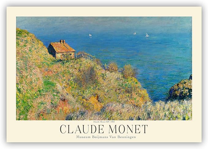Claude Monet Prints, Museum Gallery Exhibition Poster, Claude Monet Art Works, Claude Monet Poster Prints, Vintage Print, Home Office Wall-Decor (Collection 1) - 12x18 Inches