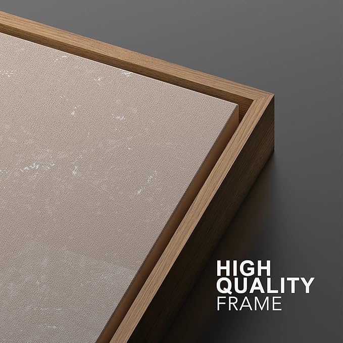 SIGNWIN Framed Canvas Print Wall Art Set Grunge Pastel Paint Stroke Landscape Abstract Shapes Illustrations Modern Art Minimal Decorative Nordic for Living Room, Bedroom, Office - 16"x24"x2 Natural