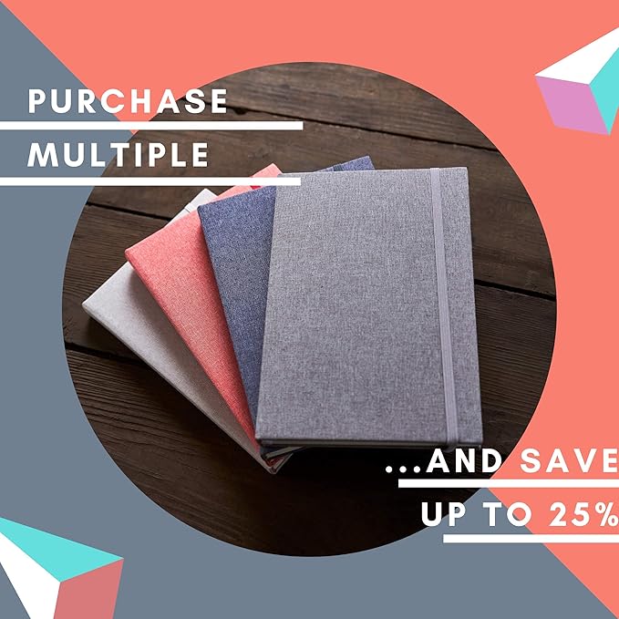 Portage Blank Hardcover Aesthetic Notebook Writing Journal – Bleed-Proof Paper Notepad for Journaling, High GSM, A5 Notebook, Cream Pages - Oatmeal, 6 x 8.5 Inches, 224 Pages