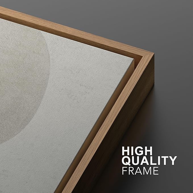 SIGNWIN Framed Canvas Print Wall Art Set Dark Black Color Field Landscape Abstract Shapes Cozy Neutral Modern Art Minimalism Decorative Nordic for Living Room, Bedroom, Office - 24"x36"x2 Natural