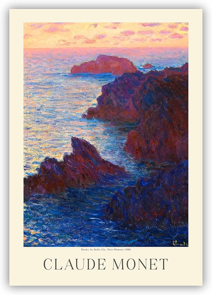 Claude Monet Prints, Museum Gallery Exhibition Poster, Claude Monet Art Works, Claude Monet Poster Prints, Vintage Print, Home Office Wall-Decor (Collection 1) - 16x20 Inches