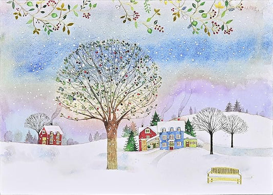 Village Twilight Deluxe Boxed Holiday Cards (20 cards, 21 self-sealing envelopes)