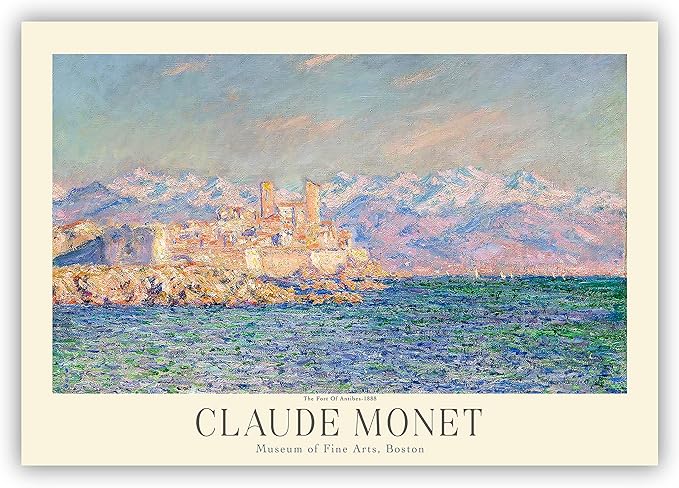 Claude Monet Prints, Museum Gallery Exhibition Poster, Claude Monet Art Works, Claude Monet Poster Prints, Vintage Print, Home Office Wall-Decor (Collection 1) - 24x36 Inches
