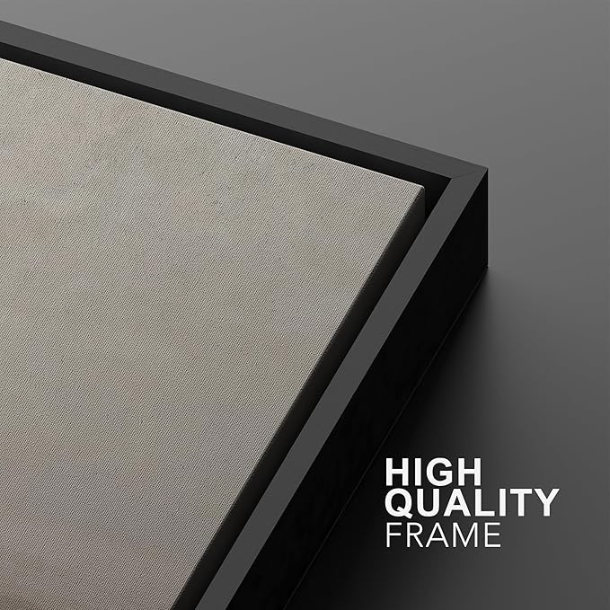 SIGNWIN Framed Canvas Print Wall Art Set Soft Abstract Landscape Cool and Neutral Tones Modern Minimalism Decorative Nordic for Living Room, Bedroom, Office - 24"x36"x2 Black