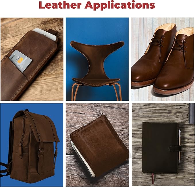 European Leather Work 5-6 oz. (2-2.4mm) Thickness Oil Tanned Scraps Size: 10 LB - Bourbon Brown Cowhide Full Grain Leather for Accessories, Jewelry, Crafting, DIY Projects