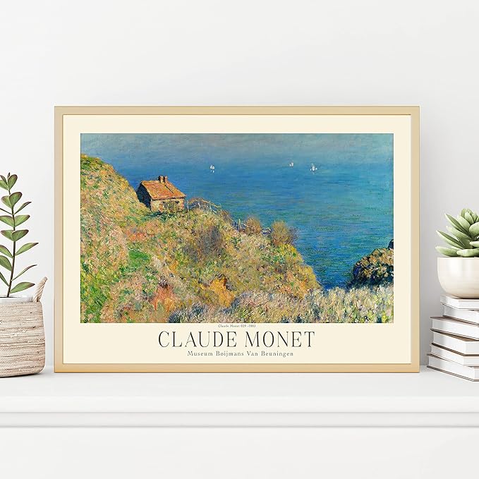 Claude Monet Museum Gallery Exhibition Poster - Art Works Prints, Vintage Print for Home Office Wall Decor (Collection 1) - 24x36 Inches
