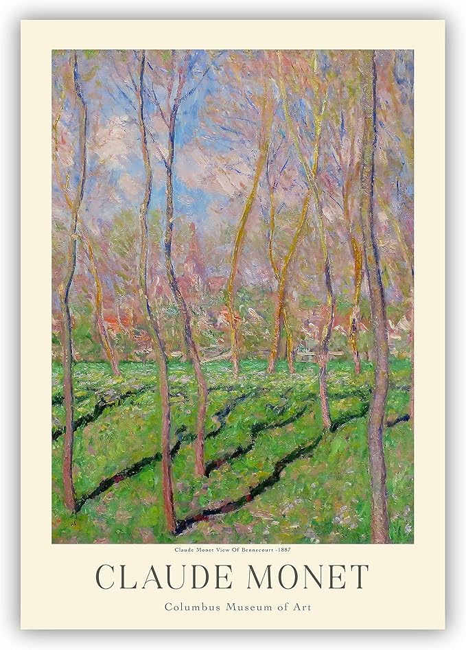 Claude Monet Museum Gallery Exhibition Poster - Art Works Prints, Vintage Print for Home Office Wall Decor (Collection 1) - 16x20 Inches