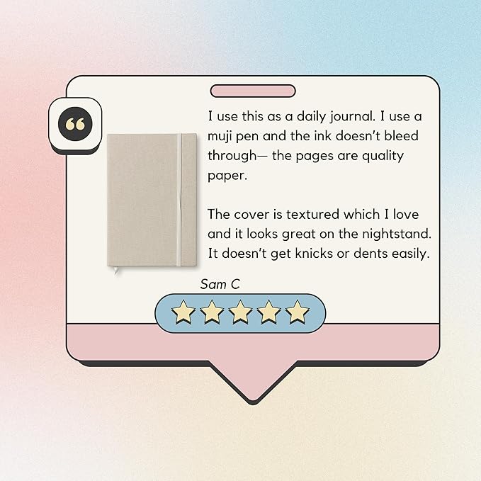 Portage Blank Hardcover Aesthetic Notebook Writing Journal – Bleed-Proof Paper Notepad for Journaling, High GSM, A5 Notebook, Cream Pages - Oatmeal, 6 x 8.5 Inches, 224 Pages