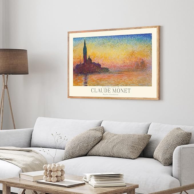 Claude Monet Prints, Museum Gallery Exhibition Poster, Claude Monet Art Works, Claude Monet Poster Prints, Vintage Print, Home Office Wall-Decor (Collection 1) - 12x18 Inches