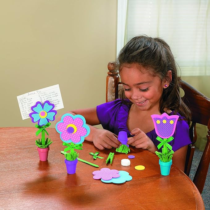 Flower Recipe or Picture Holder Craft Kit - Makes 12 - Spring Crafts and DIY Mother's Day Gifts