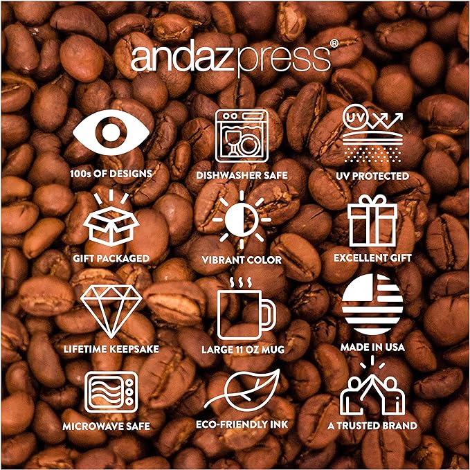 Andaz Press 11oz. Coffee Mug Birthday Gift, Best Dad Ever, 1-Pack