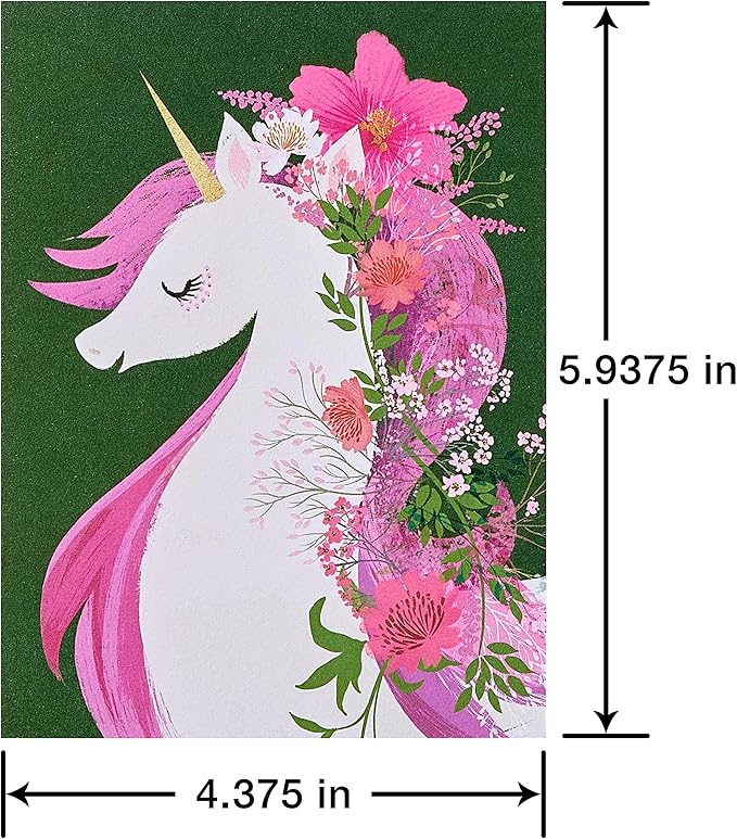 American Greetings Blank Cards with Envelopes for All Occasions, Unicorn, Floral, and Mermaids (48-Count)