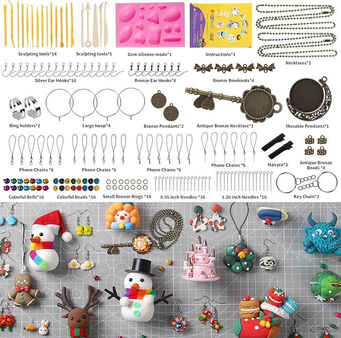 Aestd-ST Polymer Clay Kits, 85 Colors Oven Bake Modeling Clay for Kids, Non-Sticky Molding Clay with Sculpting Tools and DIY Accessories, Holiday Gift for Children and Artists