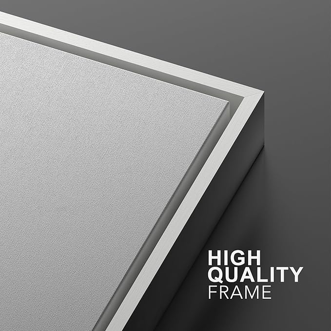 SIGNWIN Framed Canvas Print Wall Art Set Geometric Gray Pastel Color Field Landscape Abstract Shapes Illustration Modern Art Minimalism Decorative for Living Room, Bedroom, Office - 24"x36"x2 White