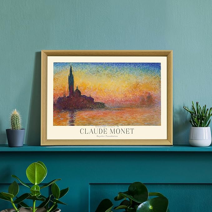Claude Monet Prints, Museum Gallery Exhibition Poster, Claude Monet Art Works, Claude Monet Poster Prints, Vintage Print, Home Office Wall-Decor (Collection 1) - 12x18 Inches