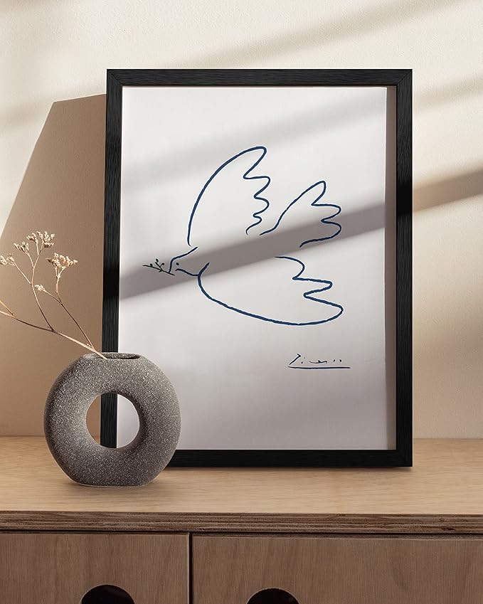 HAUS AND HUES 8.5x11 Black Oak Frame - Document and Certificate Display (Wood Finish)