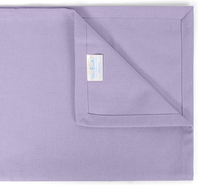 Blue Needles Solid Cloth Napkins Set of 12 Lavender 100% Cotton Dinner Napkins 18x18 inches - Soft, Reusable, Absorbent & Washable Linen, Ideal for Christmas Events, Parties & Everyday Use