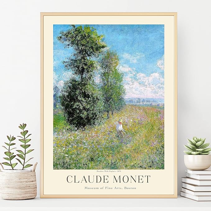 Claude Monet Prints - Museum Gallery Exhibition Poster, Art Works, Vintage Print for Home Office Wall Decor (Collection 1) - 16x20 Inches