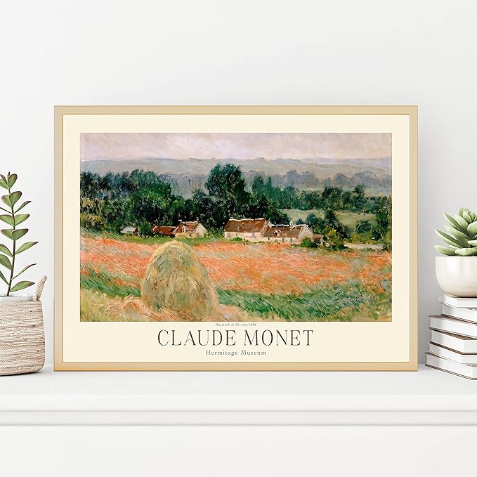 Claude Monet Prints, Museum Gallery Exhibition Poster, Claude Monet Art Works, Claude Monet Poster Prints, Vintage Print, Home Office Wall-Decor (Collection 1) - 16x20 Inches