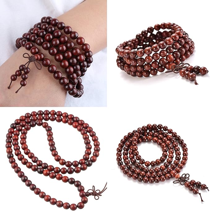 CarpenterC 200pcs 10mm Gorgeous Natural Round Polished Rosewood Loose Beads for Jewelry Making DIY Handmade Crafts