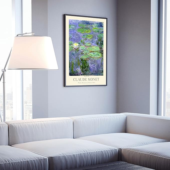 Claude Monet Museum Gallery Exhibition Poster - Art Works Prints, Vintage Print for Home Office Wall Decor (Collection 1) - 16x20 Inches
