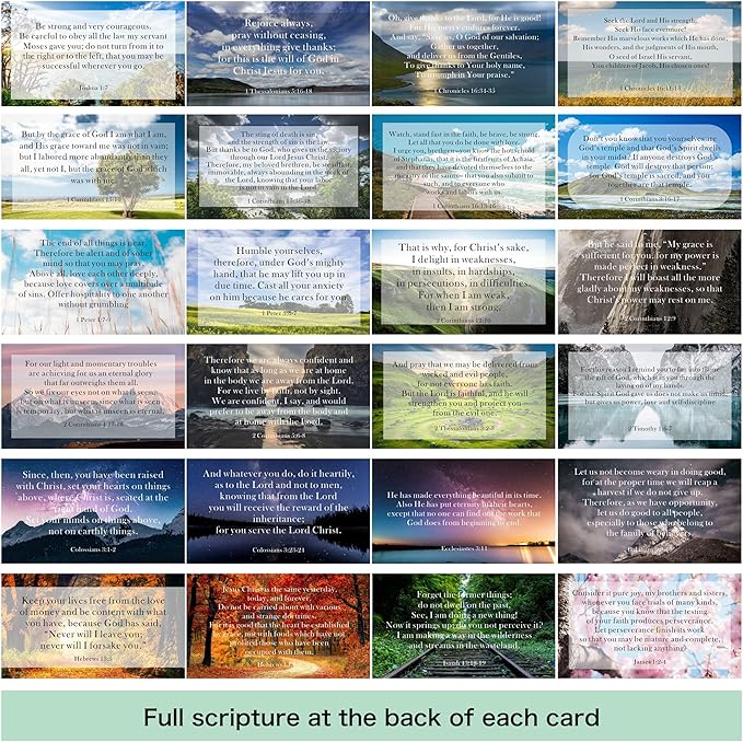 BRYTEFY 100 Daily Inspirational Bible Verse Cards with Unique Quotes, Perfect for Christmas Gifts