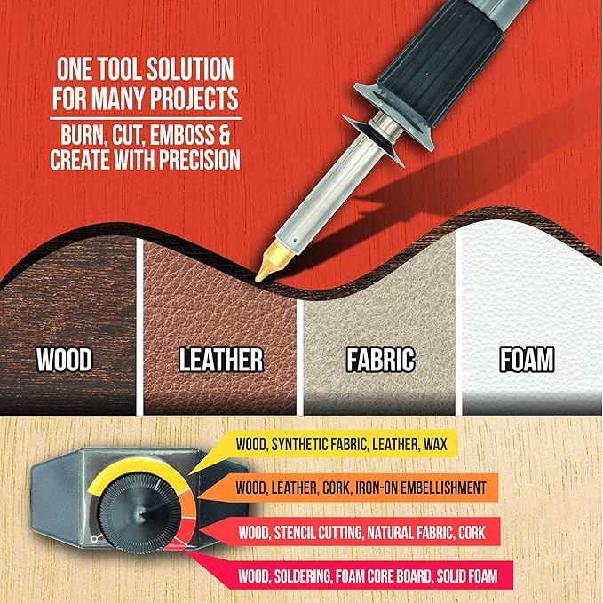 ArtSkills Wood Burning Tool Kit for Adults Teens & Beginners – 16 Piece Complete Woodburning Kit with Adjustable Temperature Wood Burning Pen, 12 Tips, Hot Knife Adapter – Wood Engraver for DIY Crafts
