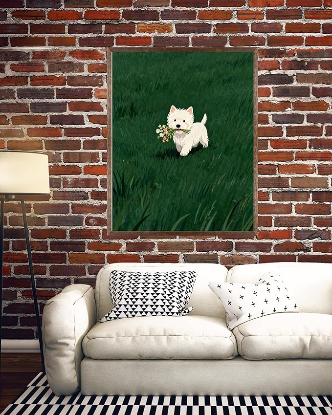 Paint by Numbers Kit for Adults Beginner,Grassland Puppy Paint by Number Kits Canvas Without Framed,Animal DIY Acrylic Oil Painting Adults Paint by Numbers Kits for Home Wall Decor 16x20 Inch