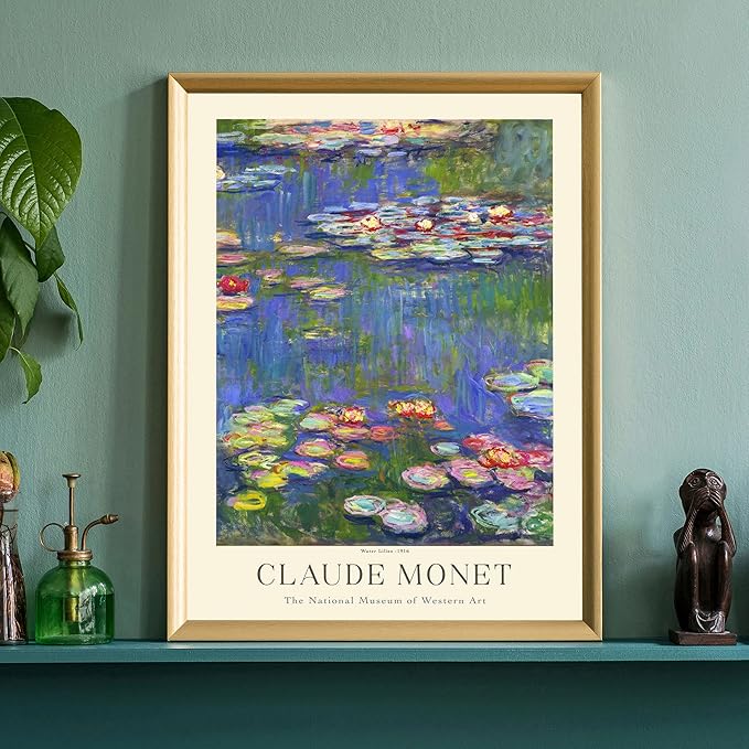 Claude Monet Prints, Museum Gallery Exhibition Poster, Claude Monet Art Works, Claude Monet Poster Prints, Vintage Print, Home Office Wall-Decor (Collection 1) - 24x36 Inches