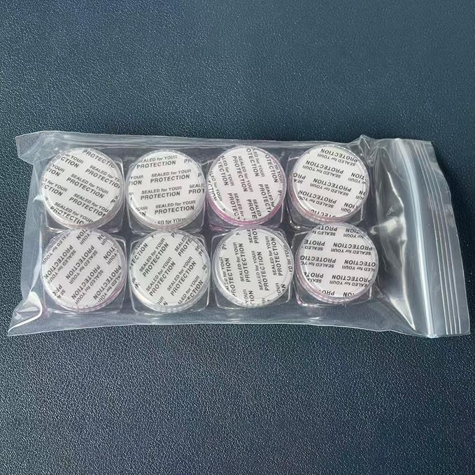 8colors White Pink Series Highlighter Pigment Loose Mica Powder for Resin Craft, Soap Candle Dye, Nail Art, Cosmetics, Paint, Slime Pigment