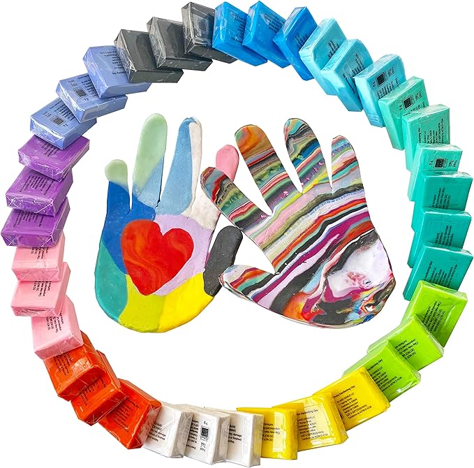 Hapinest Make Your Own Clay Handprint Bowl Kit for Kids, Arts and Crafts for Boys & Girls Ages 6 Years and Up