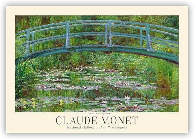 Claude Monet Prints, Museum Gallery Exhibition Poster, Claude Monet Art Works, Claude Monet Poster Prints, Vintage Print, Home Office Wall-Decor (Collection 1) - 12x18 Inches