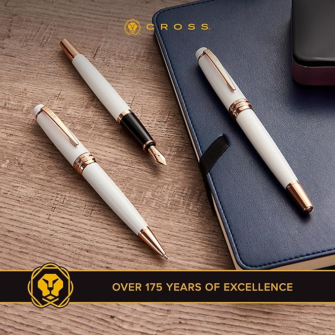 Cross Bailey Refillable Fountain Presented in a Premium Gift Box - Medium Point, Black Ink, Medalist