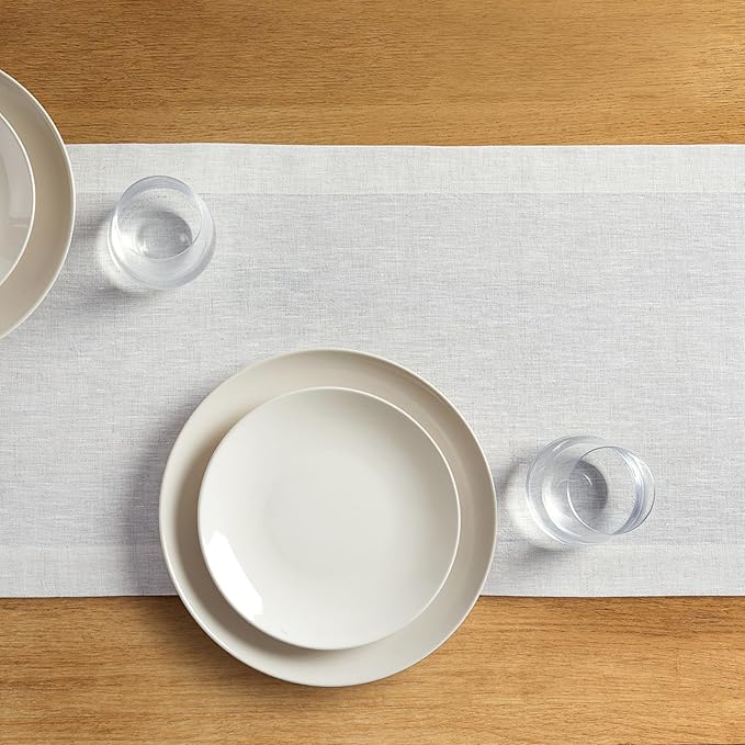 Solino Home 100% Pure Linen Light Flax Table Runner 36 Inches - 14 x 36 Inch for Coffee Tables and Dresser - Sonoma Collection, Spring, Easter