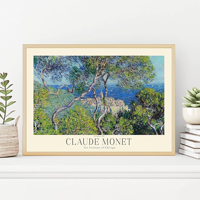 Claude Monet Museum Gallery Exhibition Poster - Art Works Prints, Vintage Print for Home Office Wall Decor (Collection 1) - 12x18 Inches