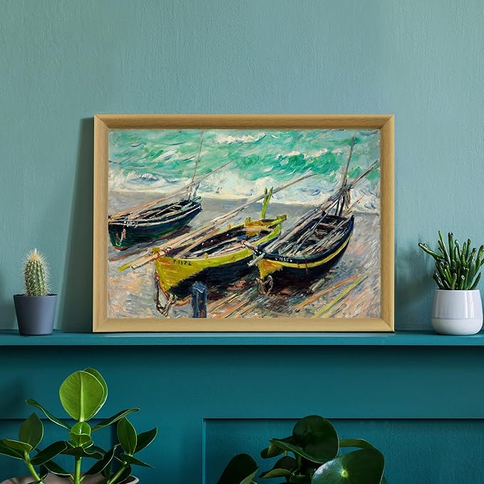 Claude Monet Prints, Museum Gallery Exhibition Poster, Claude Monet Art Works, Claude Monet Poster Prints, Vintage Print, Home Office Wall-Decor (Collection 1) - 24x36 Inches