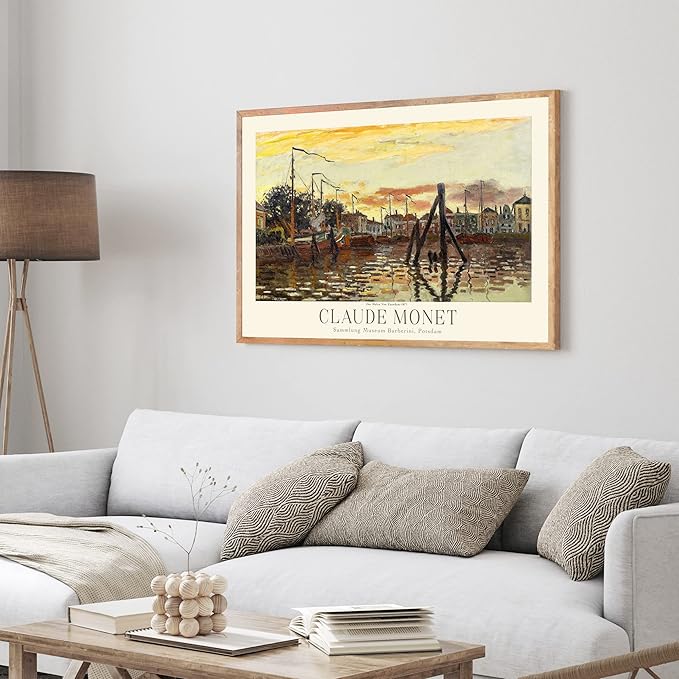 Claude Monet Prints, Museum Gallery Exhibition Poster, Claude Monet Art Works, Claude Monet Poster Prints, Vintage Print, Home Office Wall-Decor (Collection 1) - 24x36 Inches