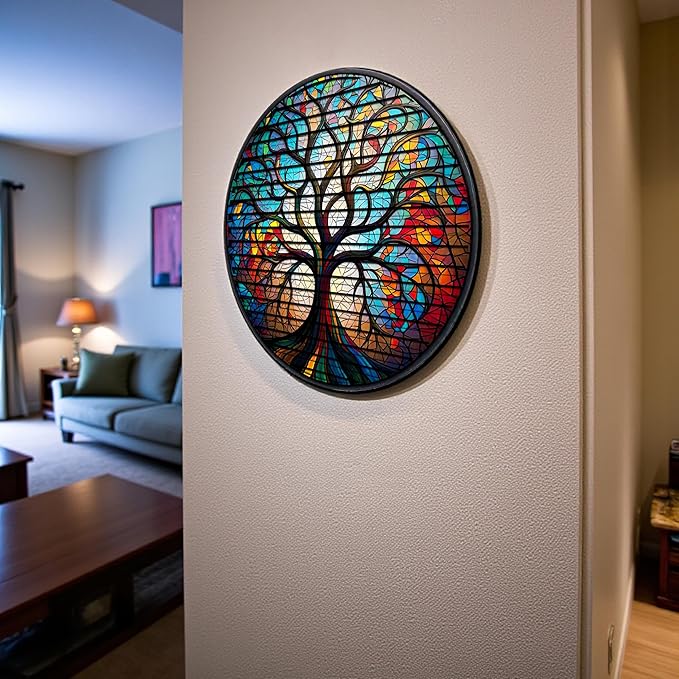 Tree Of Life, Carved Wood Wall Art, 3D Wall Decor, Home Decor, Housewarming Gift, Wall Hangings, Round Wall Art, Wooden Wall Decor,Home Art, Home Decor