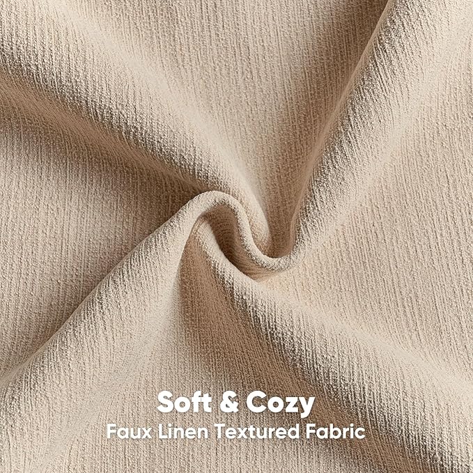 FUTEI Dusky Pink Chenille Decorative Throw Pillow Covers 12x20 Inch Set of 2,Soft Cozy Faux Linen Textured Lumbar Pillow Cases,Farmhouse Home Decor for Couch Living Room