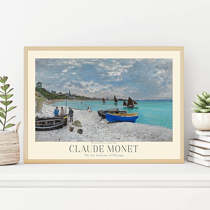 Claude Monet Prints, Museum Gallery Exhibition Poster, Claude Monet Art Works, Claude Monet Poster Prints, Vintage Print, Home Office Wall-Decor (Collection 1) - 24x36 Inches