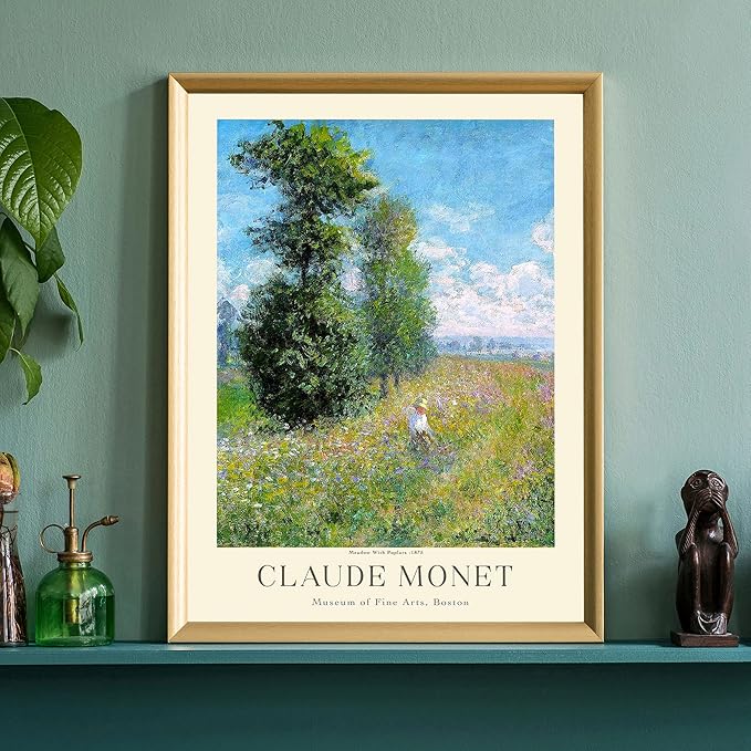 Claude Monet Prints, Museum Gallery Exhibition Poster, Claude Monet Art Works, Claude Monet Poster Prints, Vintage Print, Home Office Wall-Decor (Collection 1) - 18x24 Inches