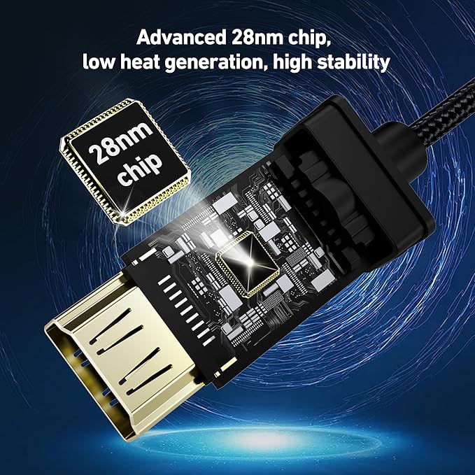 BENFEI USB C to HDMI 2.1 Adapter (8K@60Hz, 4K@240Hz, Aluminum Shell, Nylon Braided) Compatible with iPhone 15/16 Pro/Max, MacBook Pro/Air 2023, iPad Pro, Surface Book 2 More