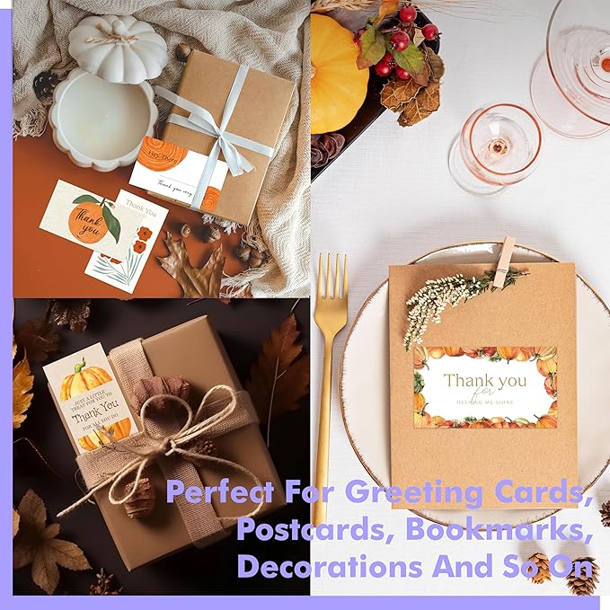 Gethelud 200 PCS Thank You Cards, 60 Delicate Designs For All Occasions, Small Thank You Cards for Business Gifts, Parties, Weddings, and Any Occasion (2” x 3.5”)