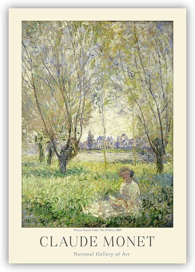 Claude Monet Prints, Museum Gallery Exhibition Poster, Claude Monet Art Works, Claude Monet Poster Prints, Vintage Print, Home Office Wall-Decor (Collection 1) - 12x18 Inches