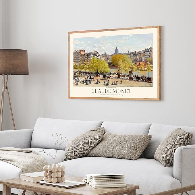 Claude Monet Prints, Museum Gallery Exhibition Poster, Claude Monet Art Works, Claude Monet Poster Prints, Vintage Print, Home Office Wall-Decor (Collection 1) - 12x18 Inches