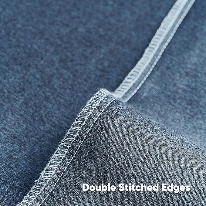 FUTEI Denim Blue Chenille Decorative Throw Pillow Covers 18x18 Inch Set of 2,Soft Cozy Faux Linen Textured Cushion Case,Farmhouse Home Decor for Couch Living Room