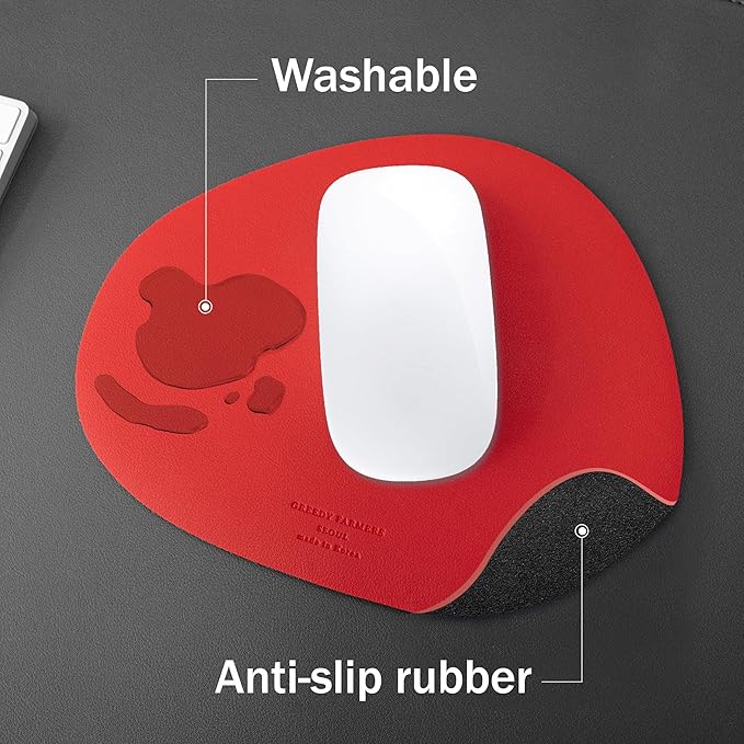 Mouse pad, Non-Slip Washable Waterproof Computer Mouse pad (Ruby Woo Red)
