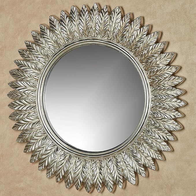 Touch of Class Ella Leaves Wall Mirror Silver with Gold