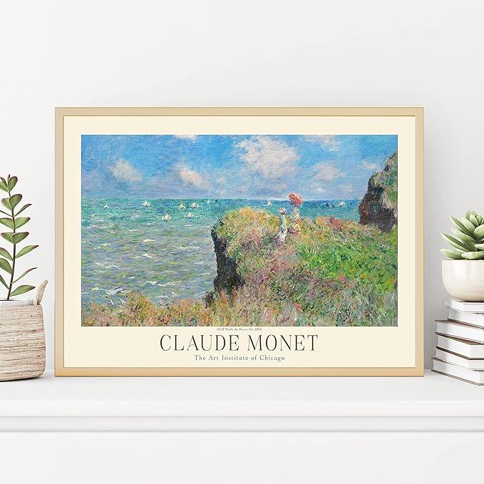 Claude Monet Prints, Museum Gallery Exhibition Poster, Claude Monet Art Works, Claude Monet Poster Prints, Vintage Print, Home Office Wall-Decor (Collection 1) - 24x36 Inches