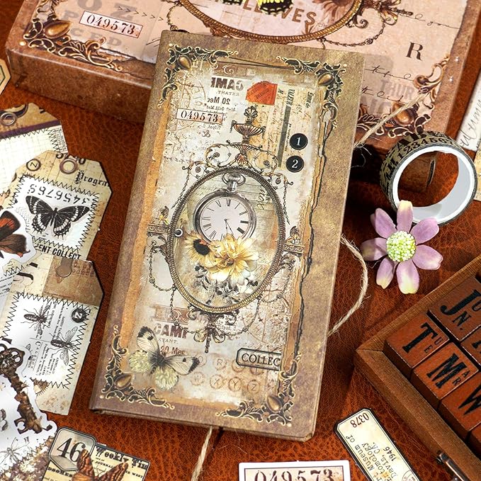 Funto Scrapbooking Kit, The Love Poems Series- Dusk Hour, Perfect for Bullet Scrapbooking Materials, Planner DIY Craft Collage